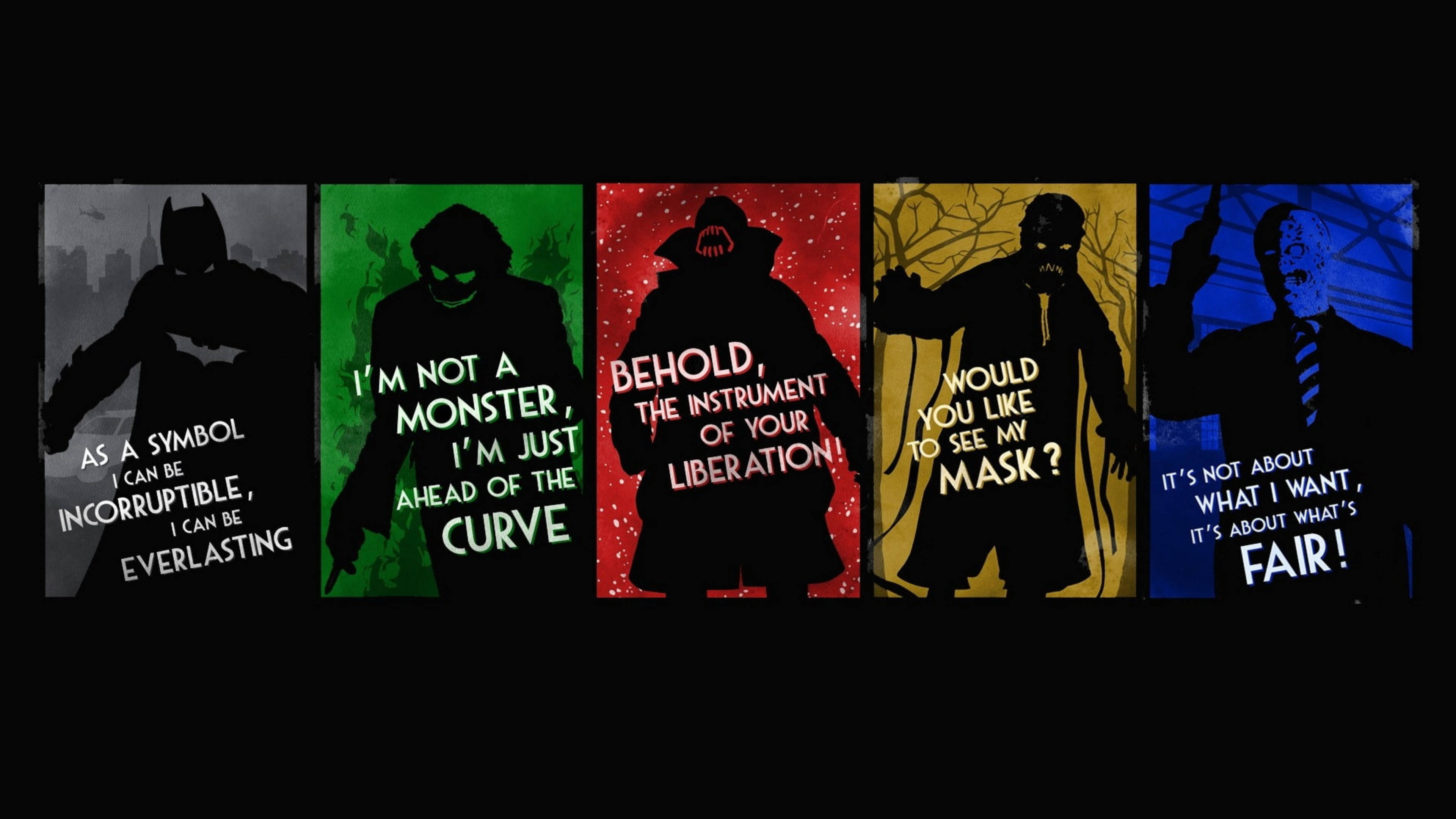 Joker Drawing, famous quotes, comic-style character posters, 4K Desktop Wallpaper