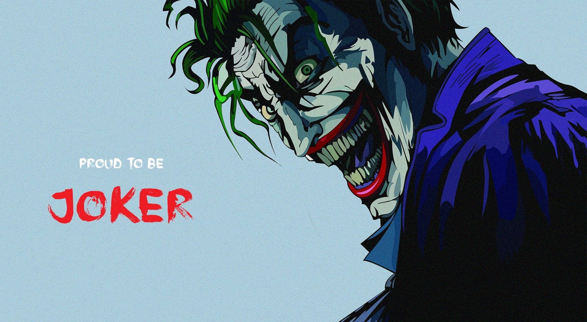 Joker, green hair, purple coat, Full HD Desktop Wallpaper