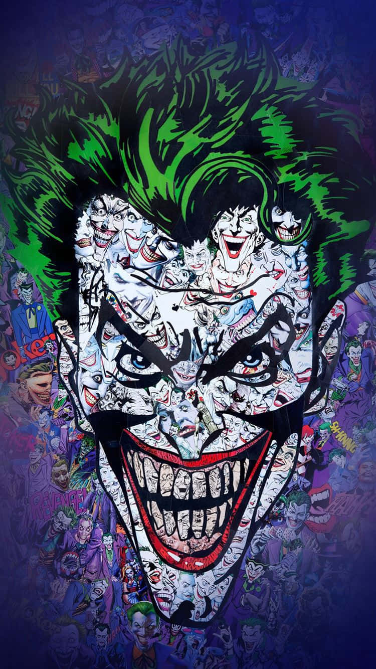 Joker, green hair, red lips, HD Phone Wallpaper