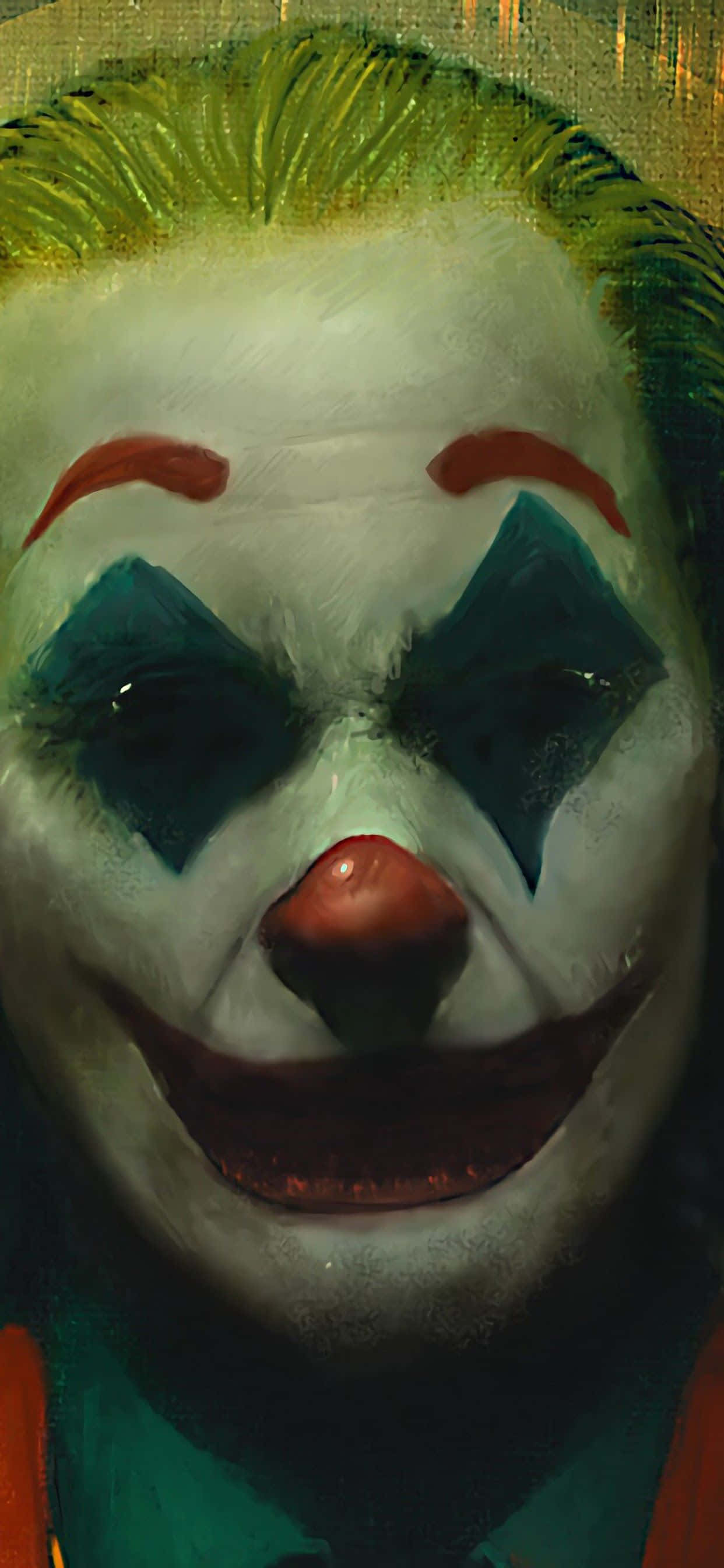 Joker, oil painting, green hair, 2K Phone Wallpaper