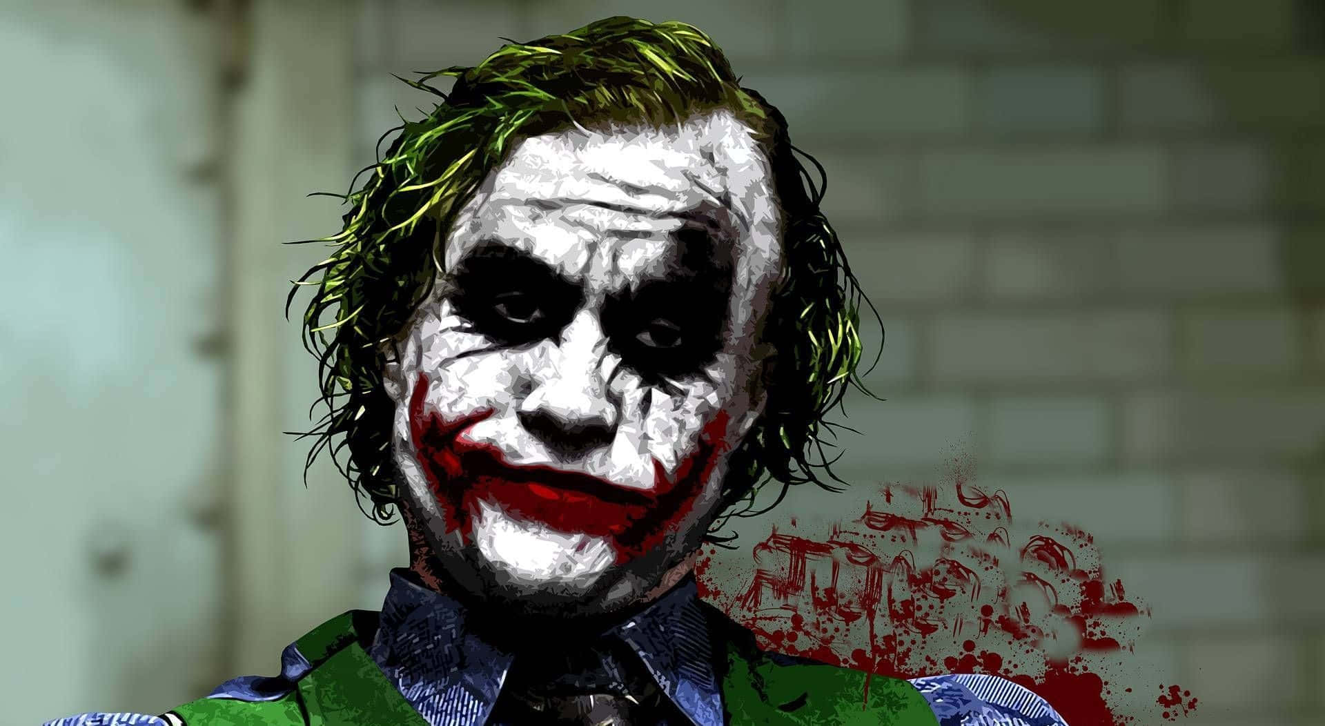 Joker, white face paint, black eye makeup, Full HD Desktop Wallpaper