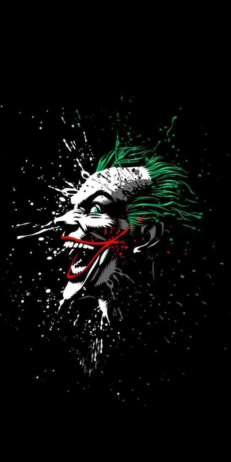 Joker, green hair, red lips, HD Phone Wallpaper
