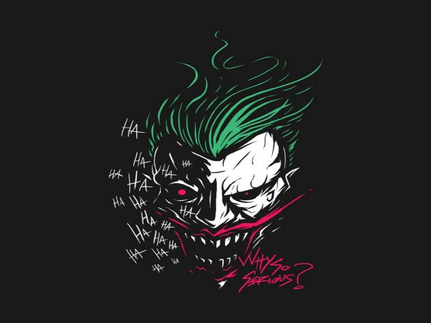Joker, green hair, red eyes, HD Desktop Wallpaper