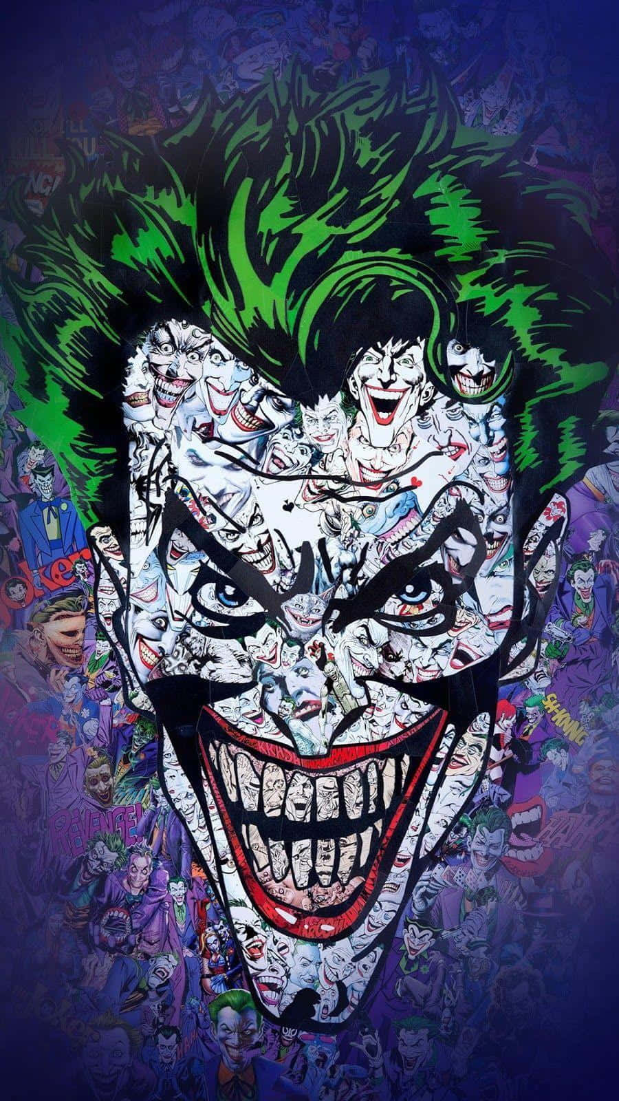 Joker, green hair, grinning versions, HD Phone Wallpaper