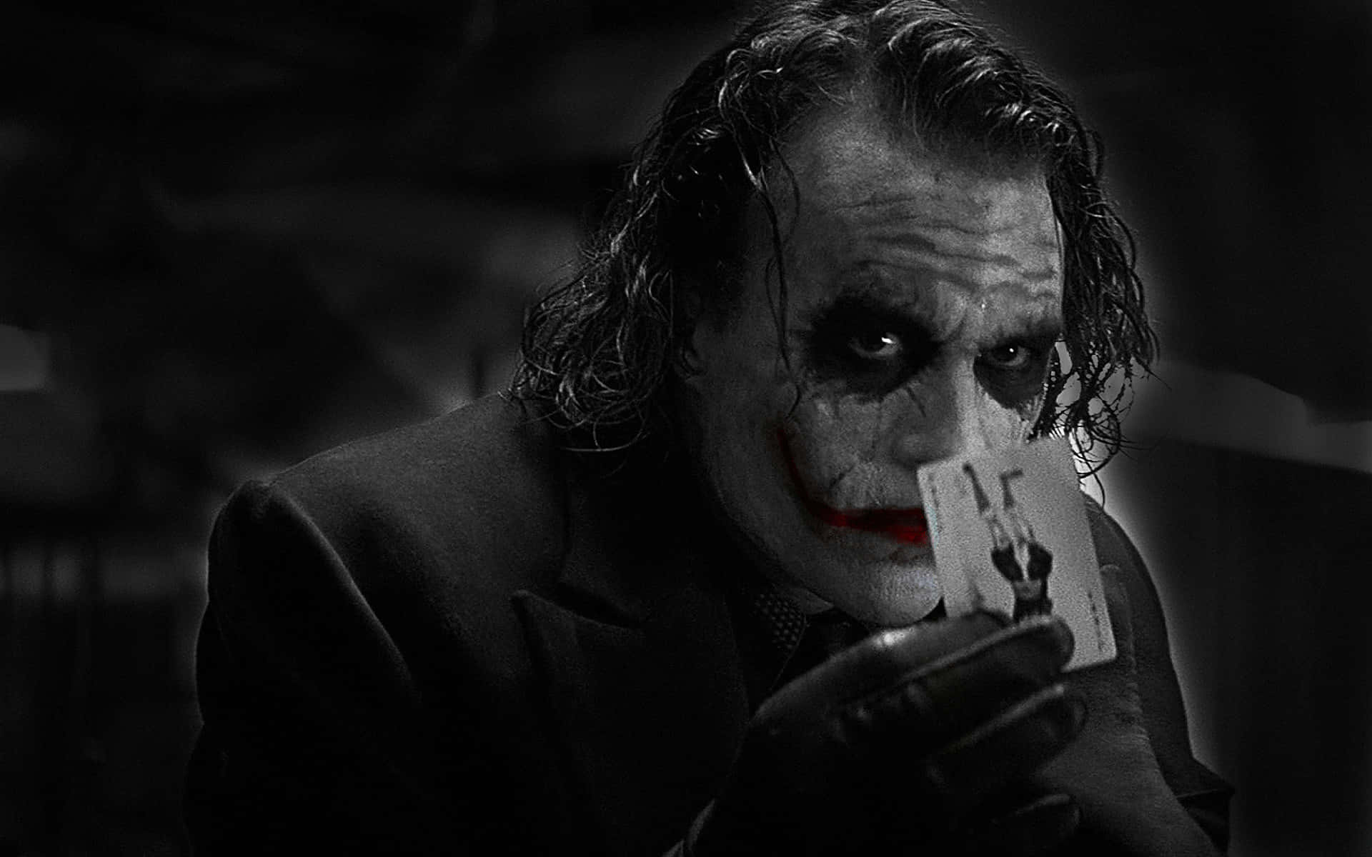 Joker, black and white, playing card, Full HD Desktop Wallpaper