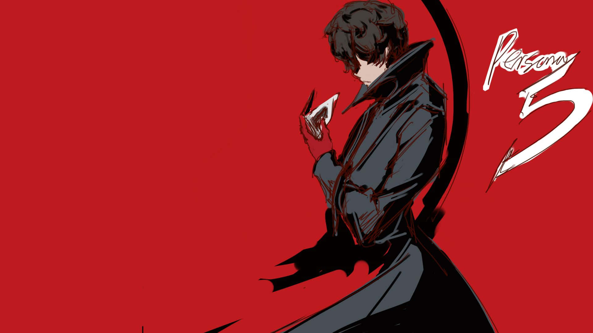 Joker, Persona 5, black trench coat, Full HD Desktop Wallpaper