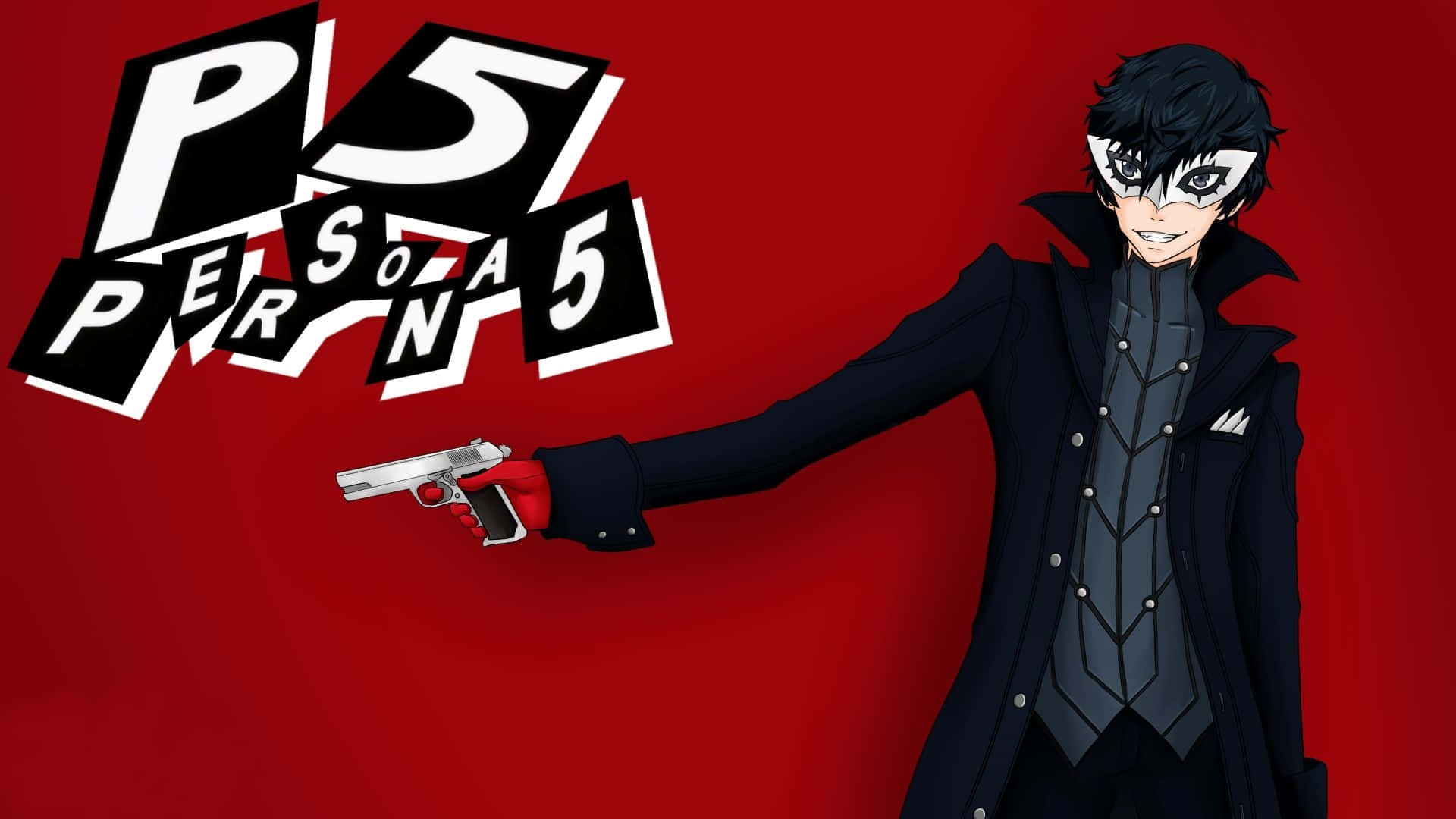 Joker, Persona 5, black coat, Full HD Desktop Wallpaper