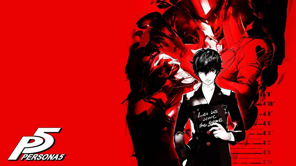 Persona 5, Joker, black suit, SD Desktop Wallpaper