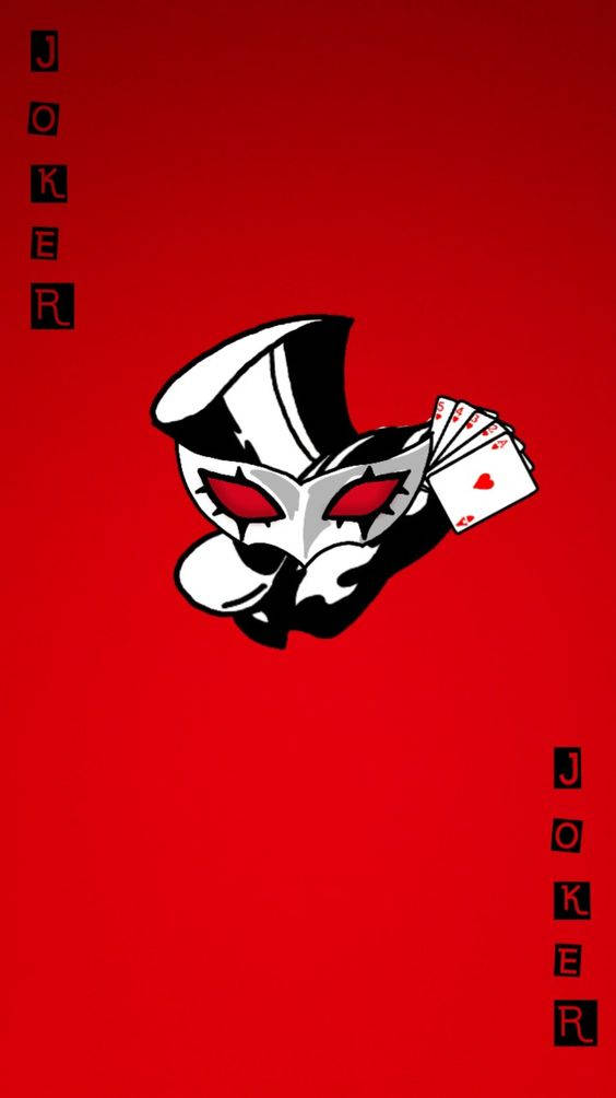 Joker, Persona 5, red eyes, SD Phone Wallpaper