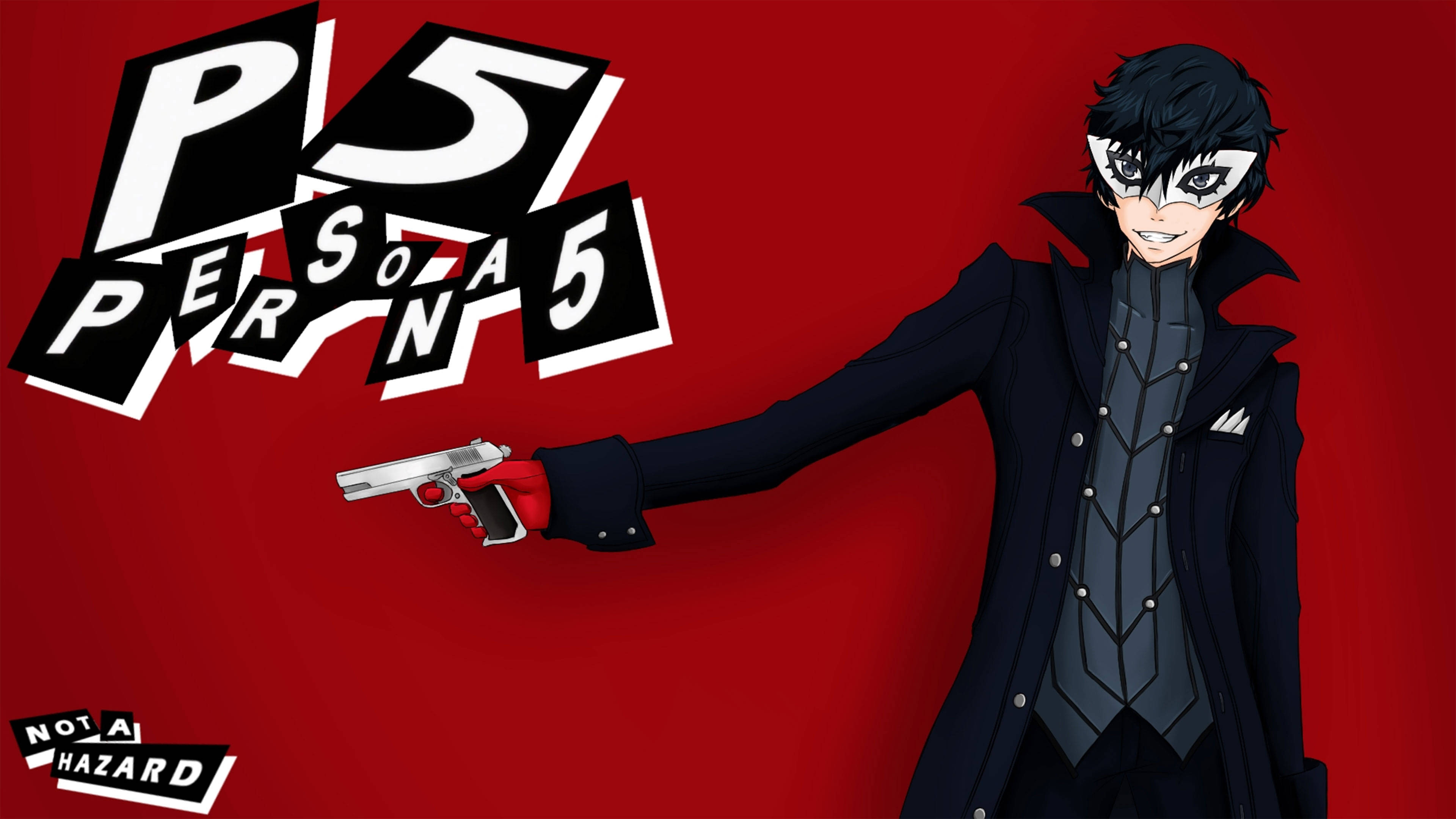 Joker, Persona 5, black coat, 4K Desktop Wallpaper