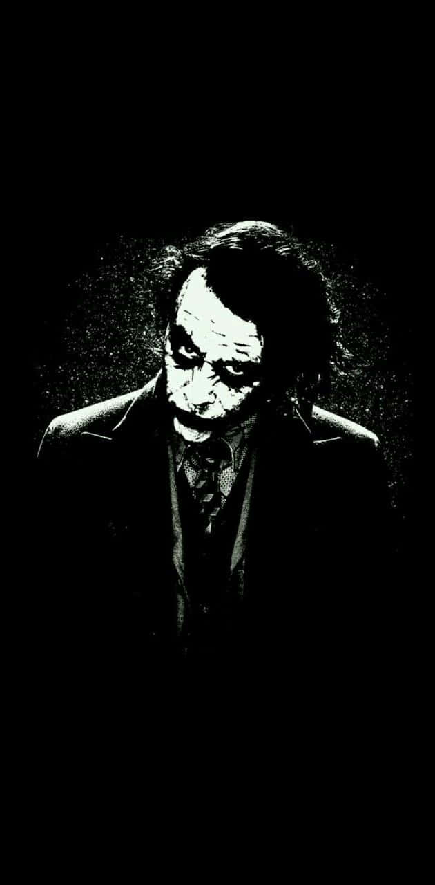 Joker, black and white, sinister grin, HD Phone Wallpaper