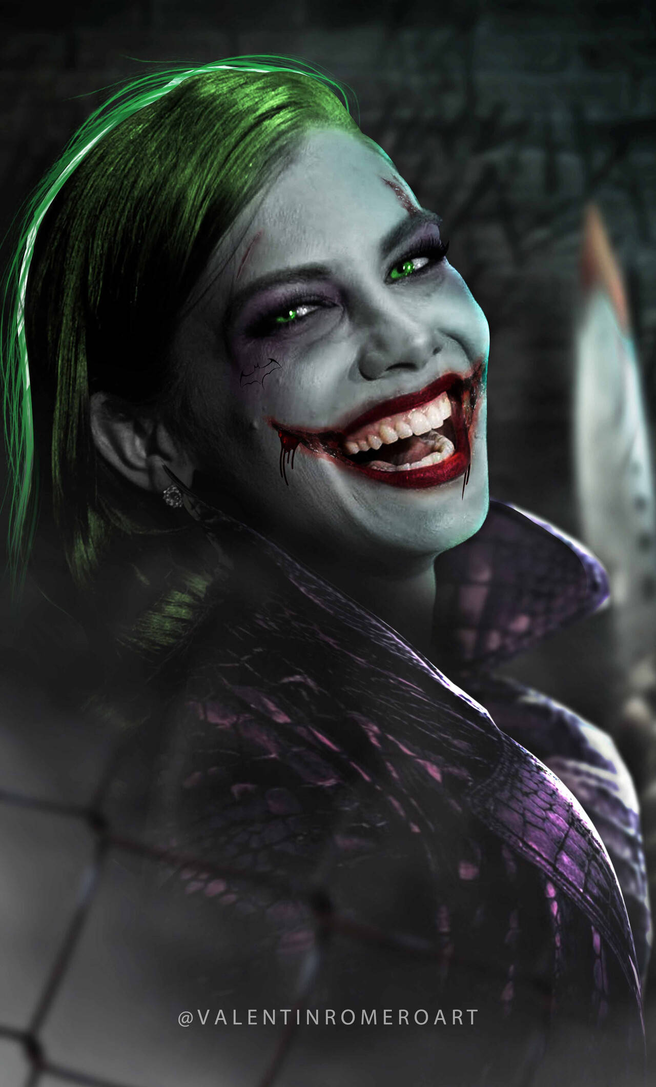 Joker Phone, Joker, green hair, Full HD Phone Wallpaper