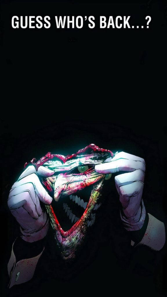 Joker Phone, grotesque face, bloodied face, SD Phone Wallpaper