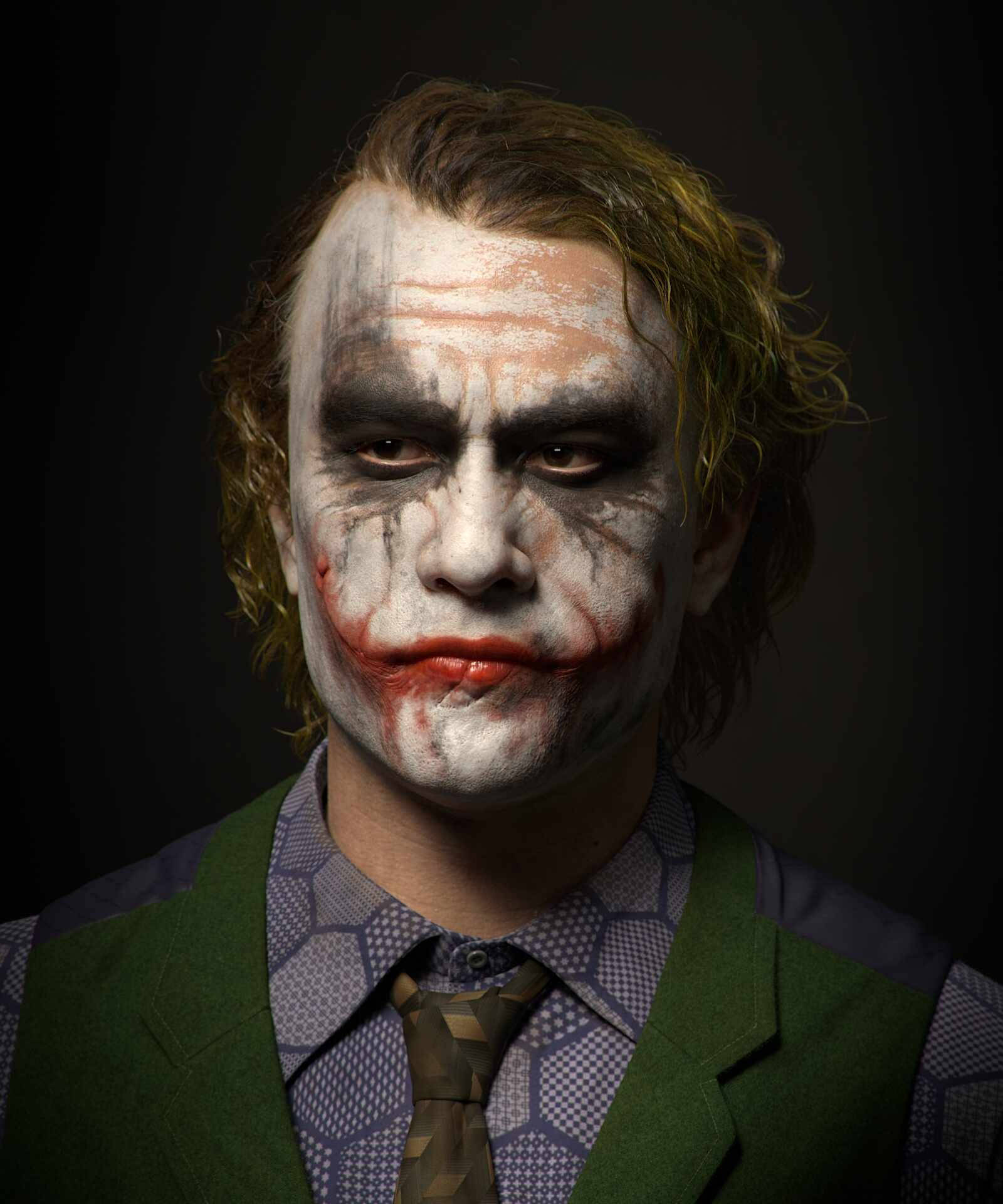 Joker Phone, smudged make up, white face paint, Full HD Phone Wallpaper