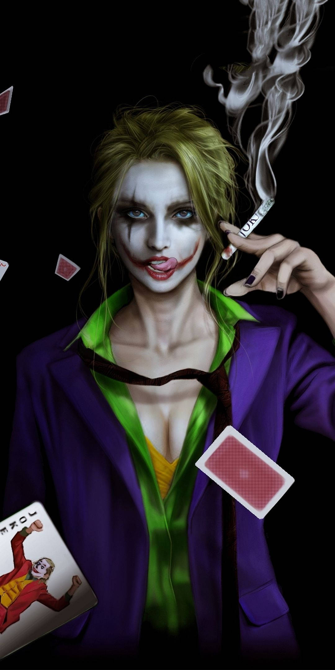 Joker Phone, Joker, white face paint, Full HD Phone Wallpaper