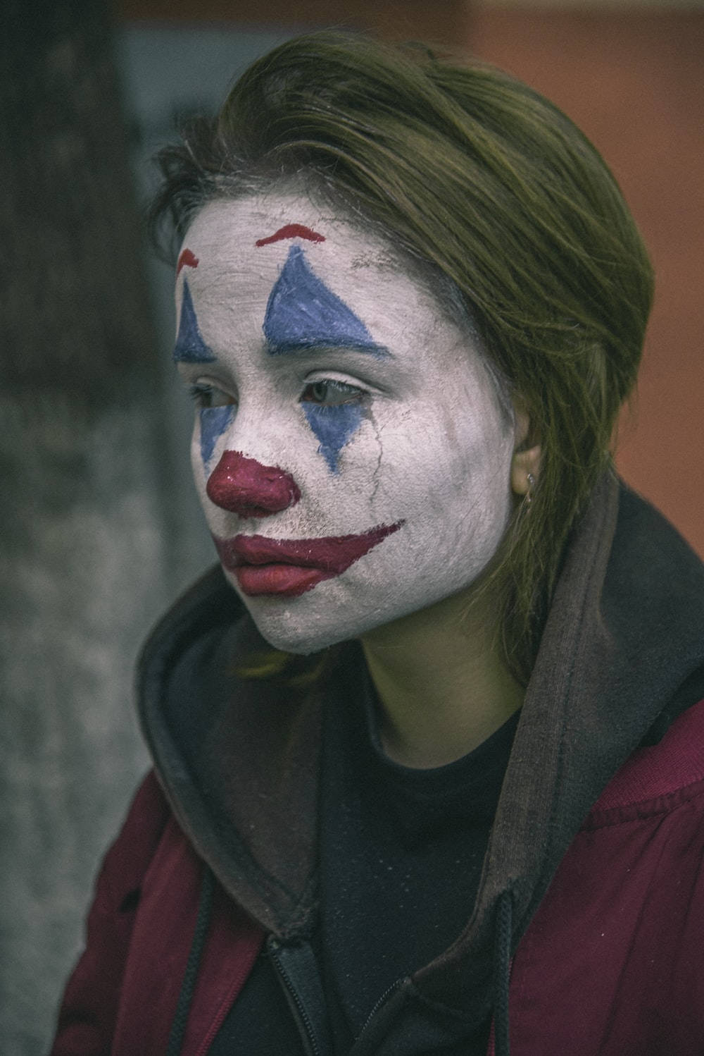 Joker Phone, hoodie jacket, clown makeup, HD Phone Wallpaper