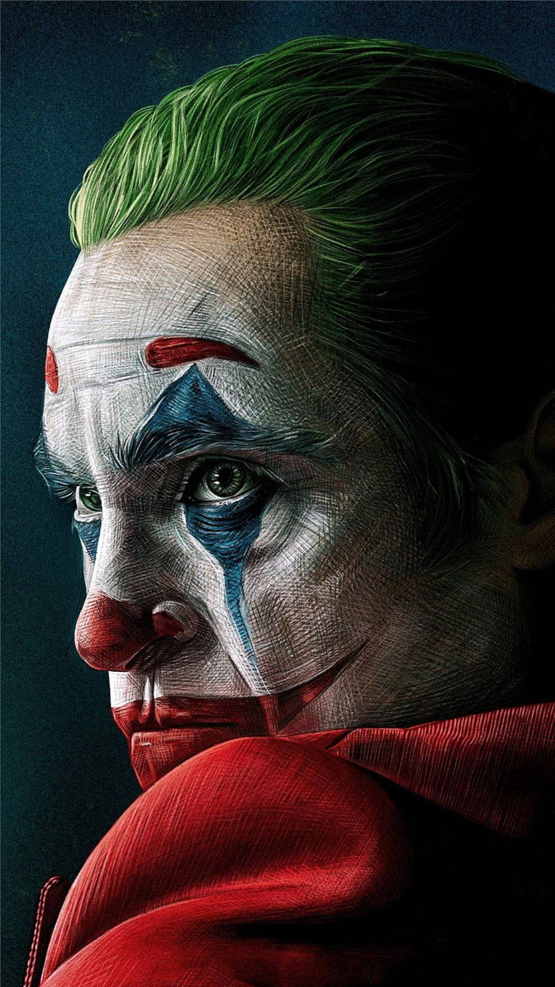 Joker Phone, Joker, green hair, Full HD Phone Wallpaper
