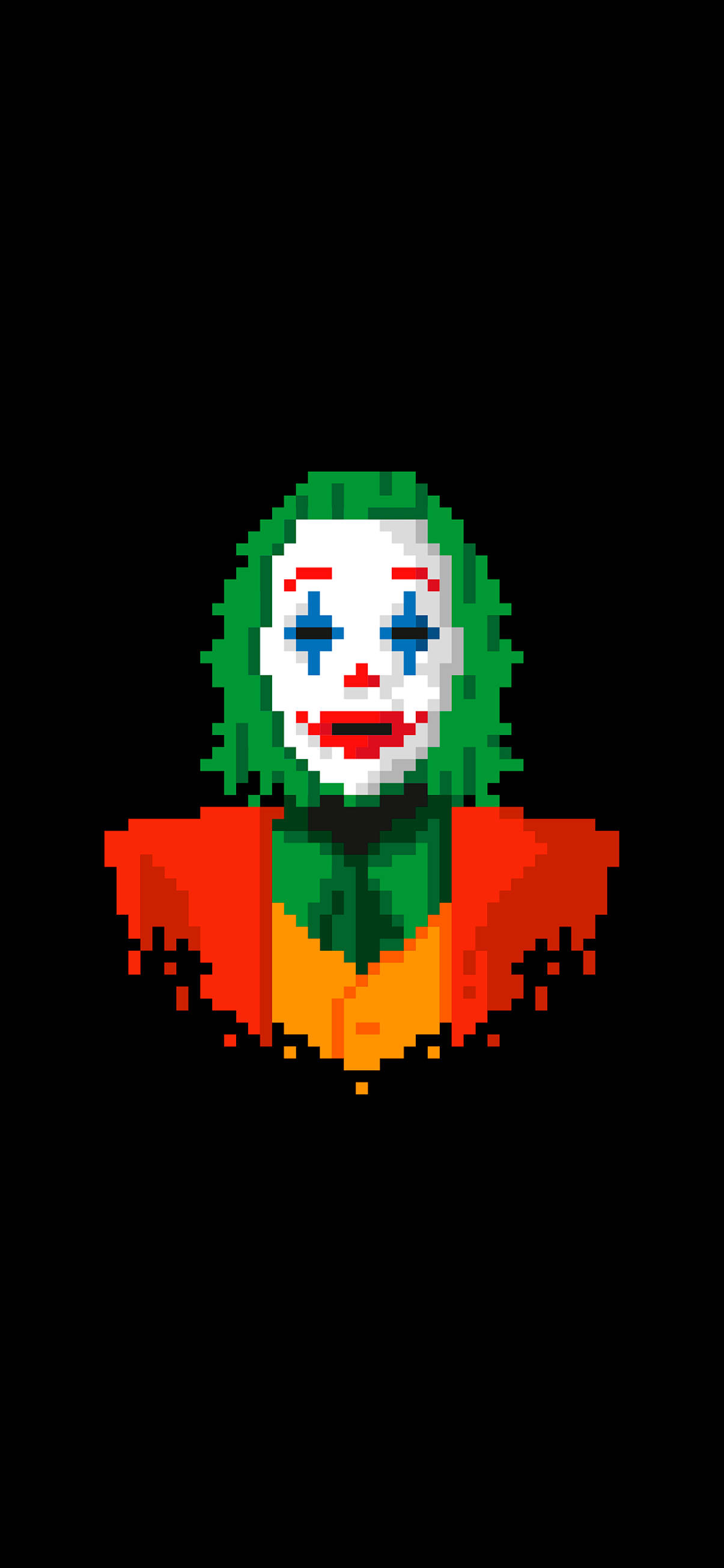 Joker Phone, pixel art, clown, 2K Phone Wallpaper