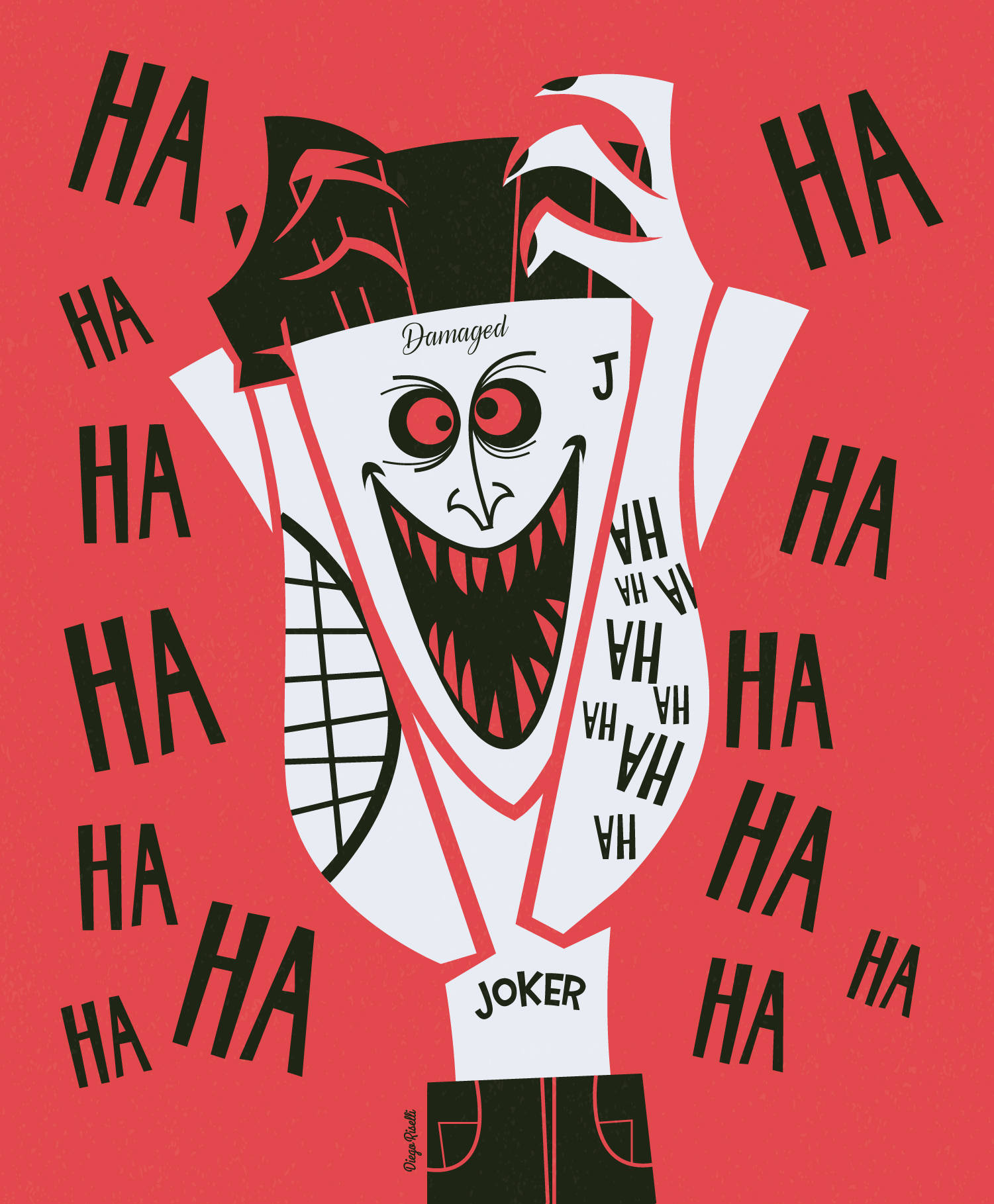 Joker Phone, Joker, red eyes, HD Phone Wallpaper