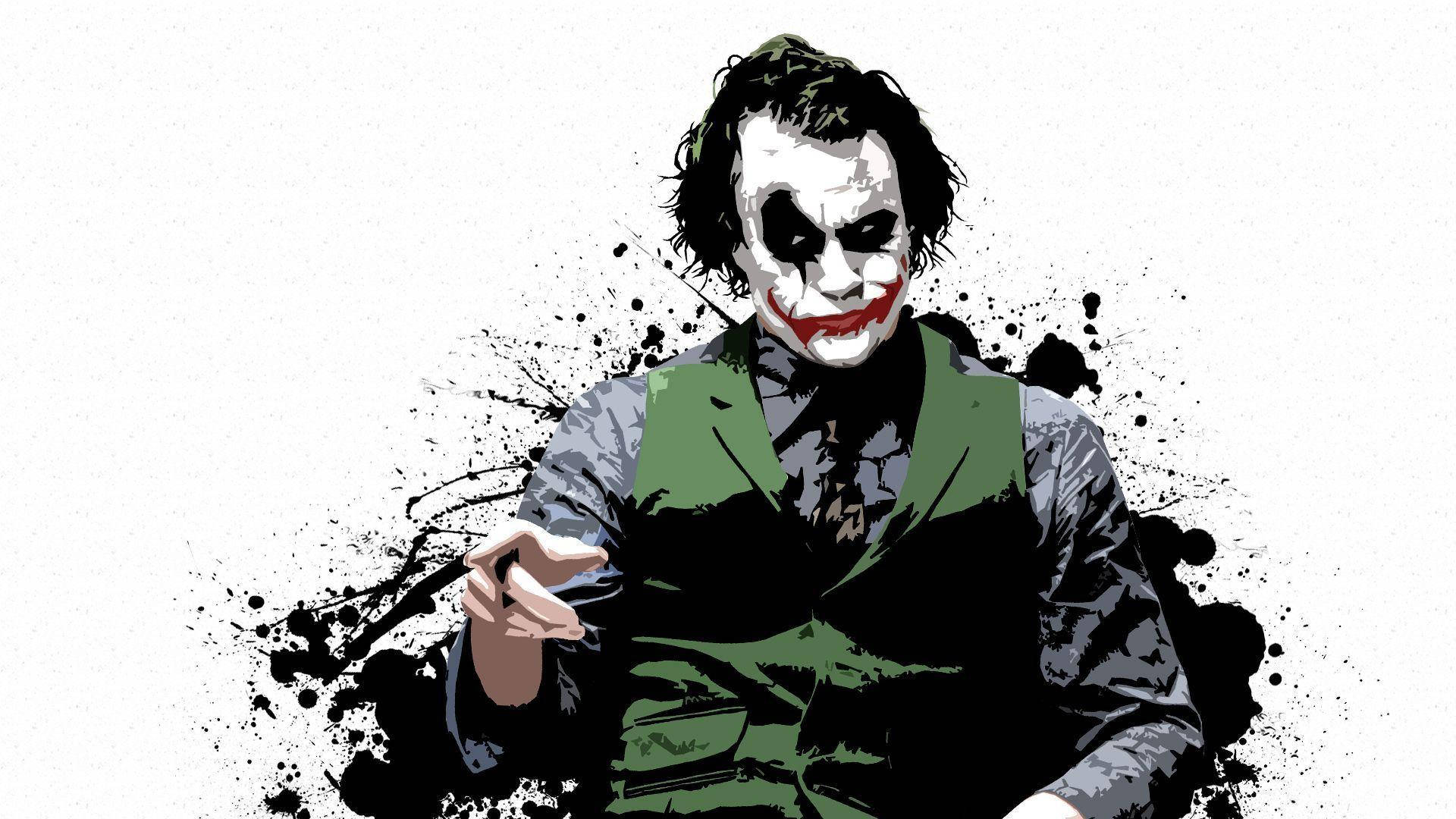 Joker, white face, red lips, Full HD Desktop Wallpaper