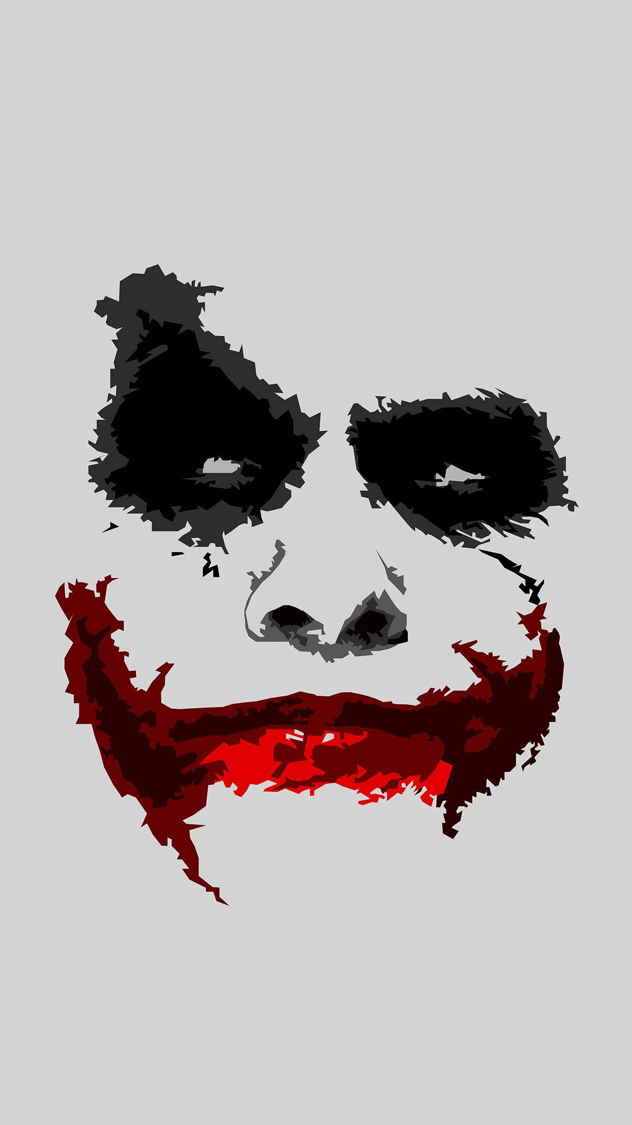 Joker, black eye makeup, jagged red grin, Full HD Phone Wallpaper