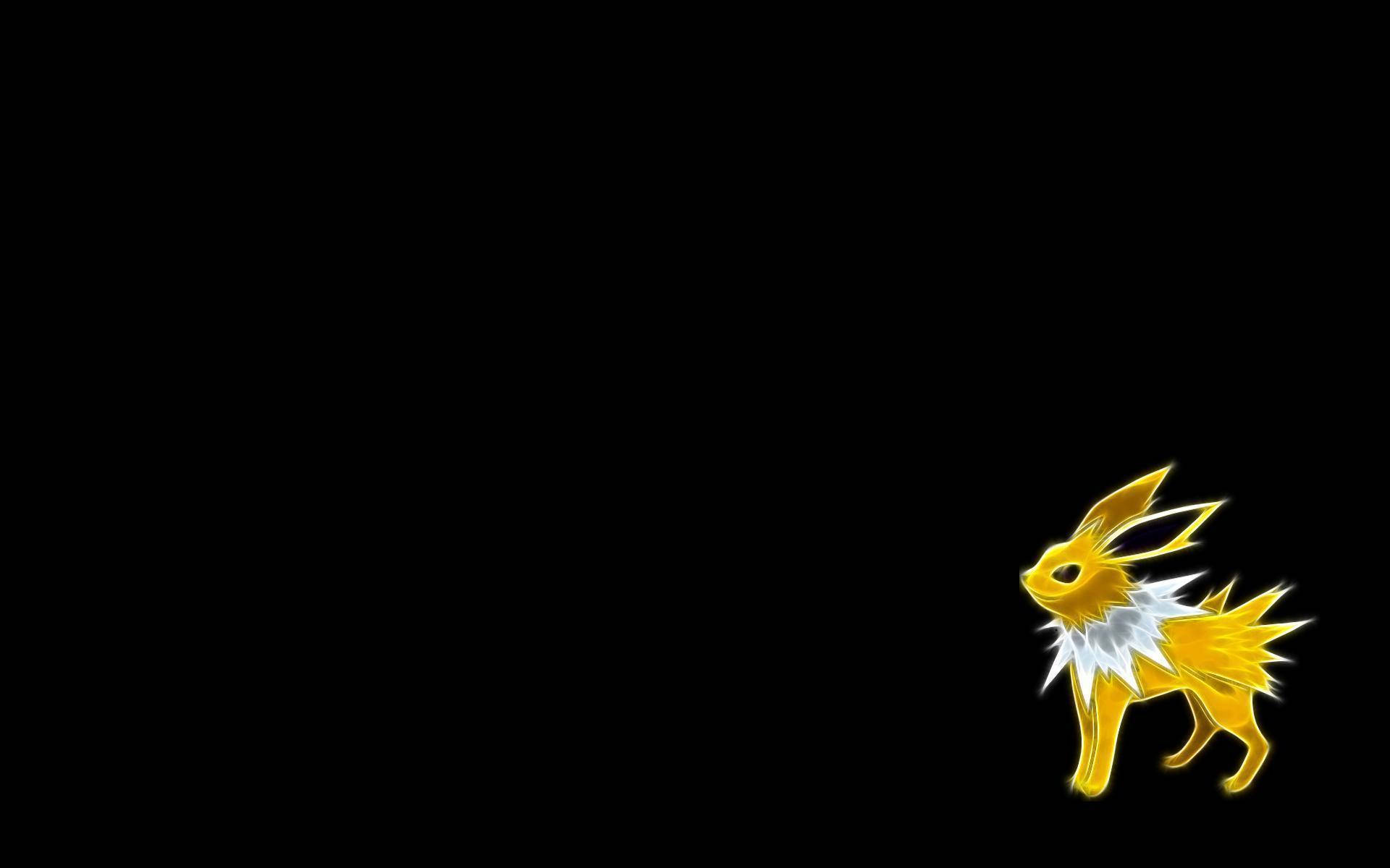 Jolteon, glowing yellow and white, electric-type Pokémon, Full HD Desktop Wallpaper