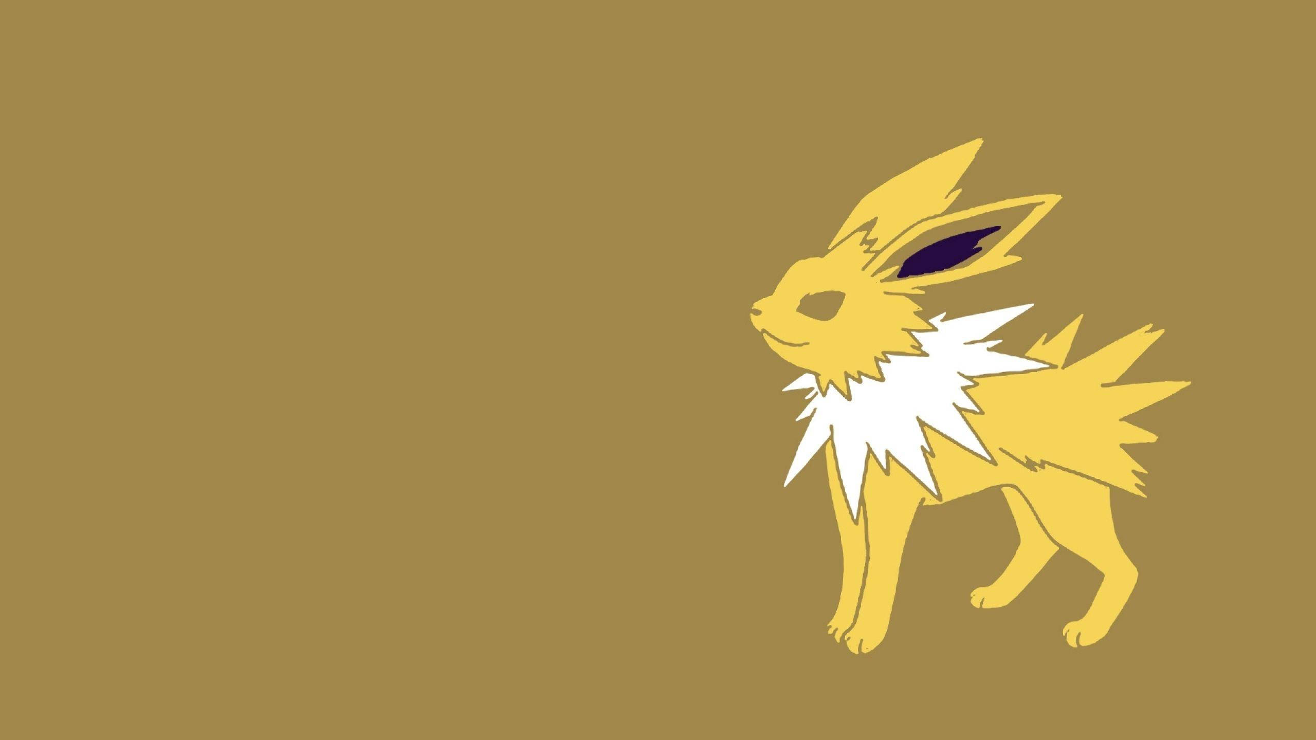 Jolteon, yellow, electric-type, 2K Desktop Wallpaper