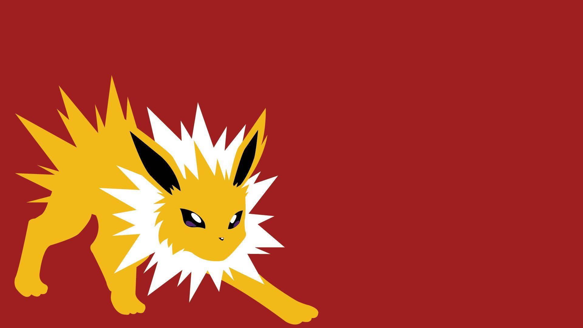 Jolteon, yellow and white, spiky fur, Full HD Desktop Wallpaper
