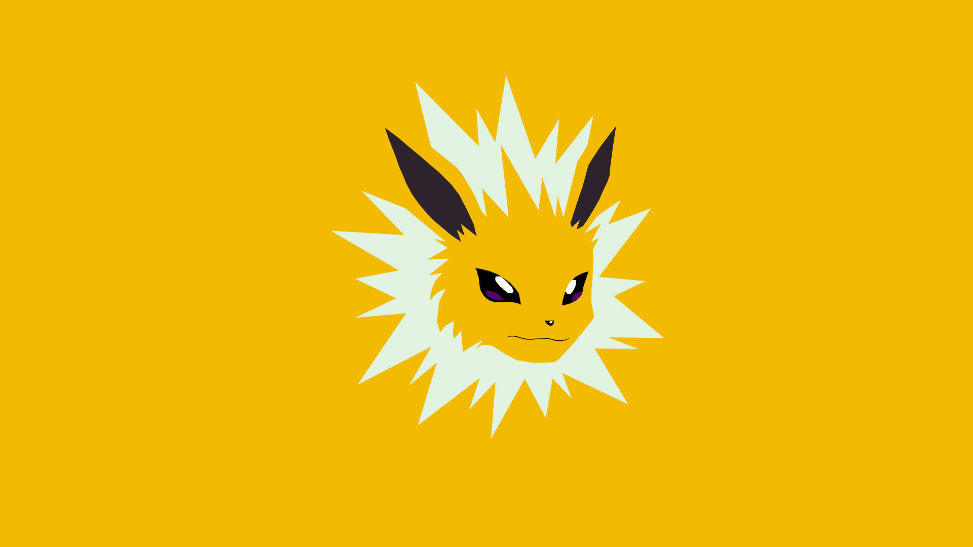 Jolteon, yellow, white spiky fur, Full HD Desktop Wallpaper