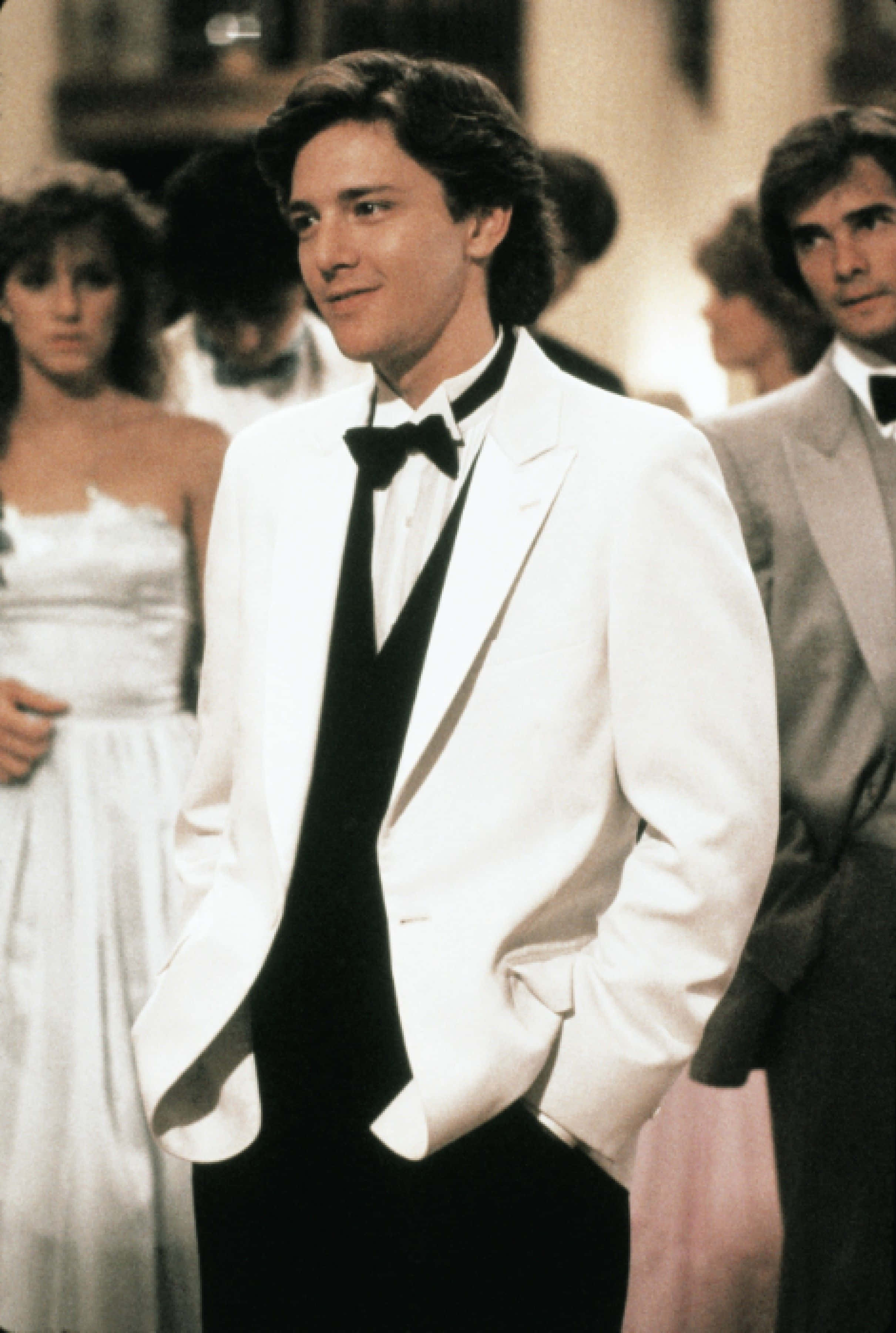 Jon Cryer, white tuxedo, black bow tie, 2K Phone Wallpaper