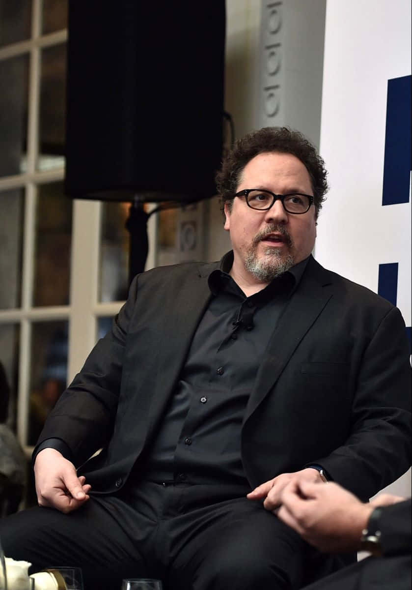 Jon Favreau, black suit, glasses, SD Phone Wallpaper