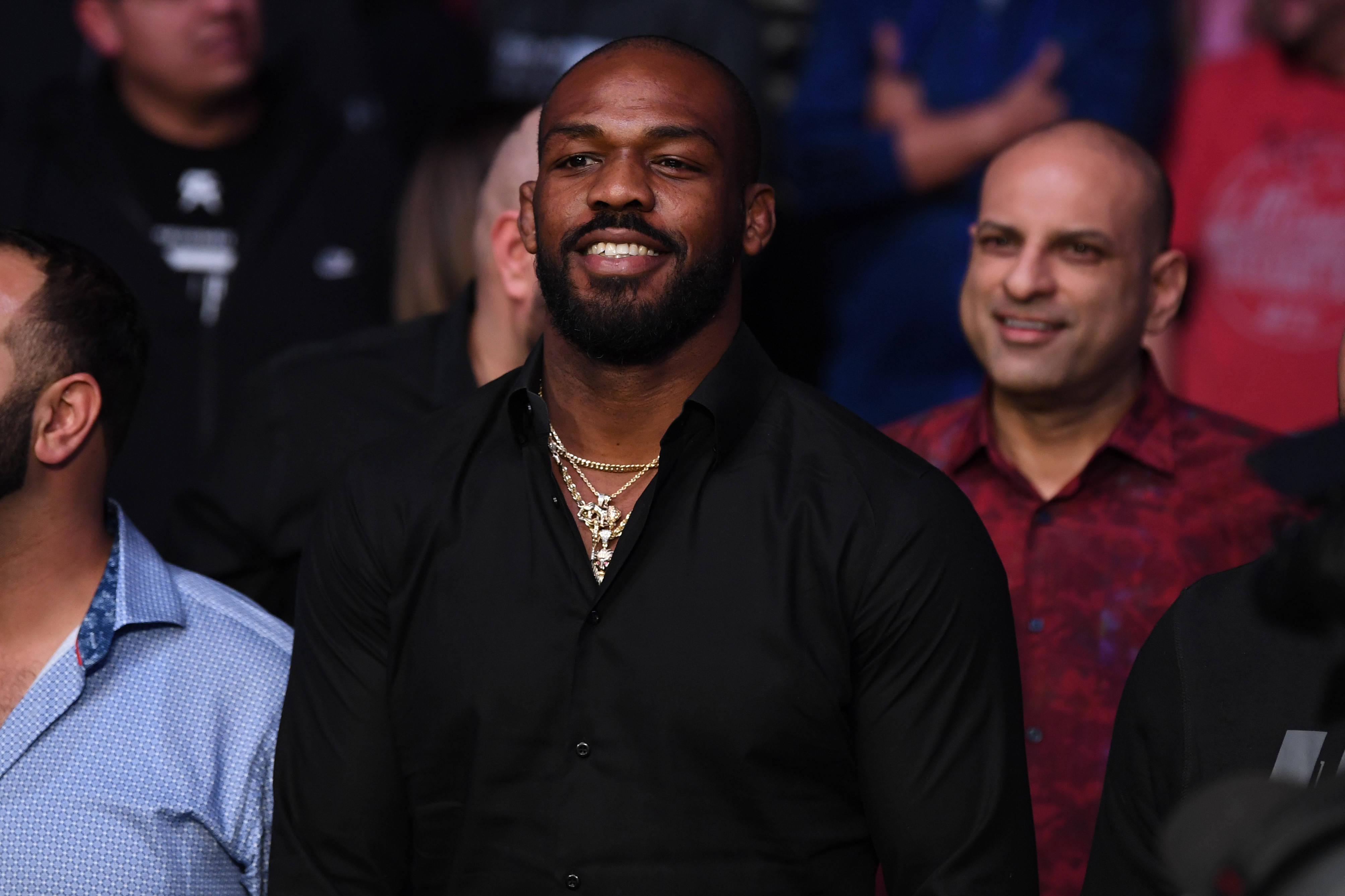 Jon Jones, black shirt, gold chains, 4K Desktop Wallpaper