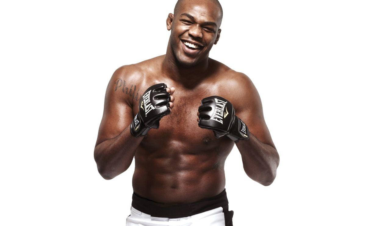 Jon Jones, black gloves, stark white background, SD Desktop Wallpaper