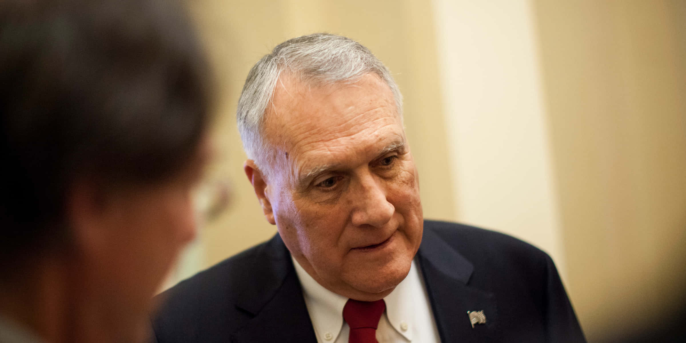 Jon Kyl, dark suit, red tie, Full HD Desktop Wallpaper