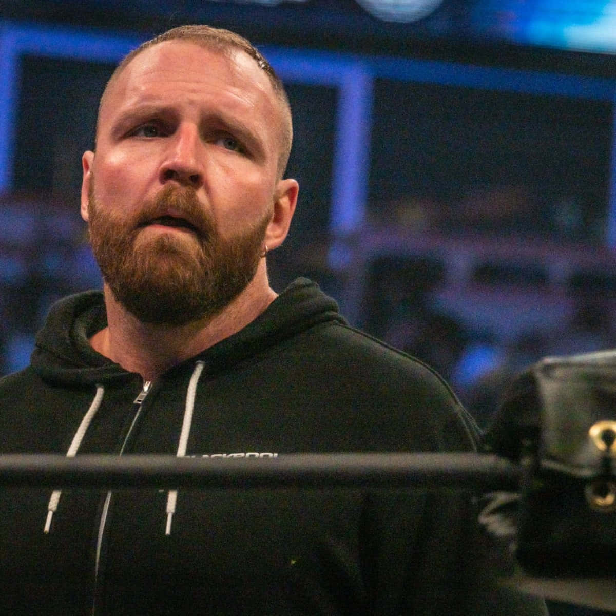 Jon Moxley, black hoodie, ring, SD Desktop Wallpaper