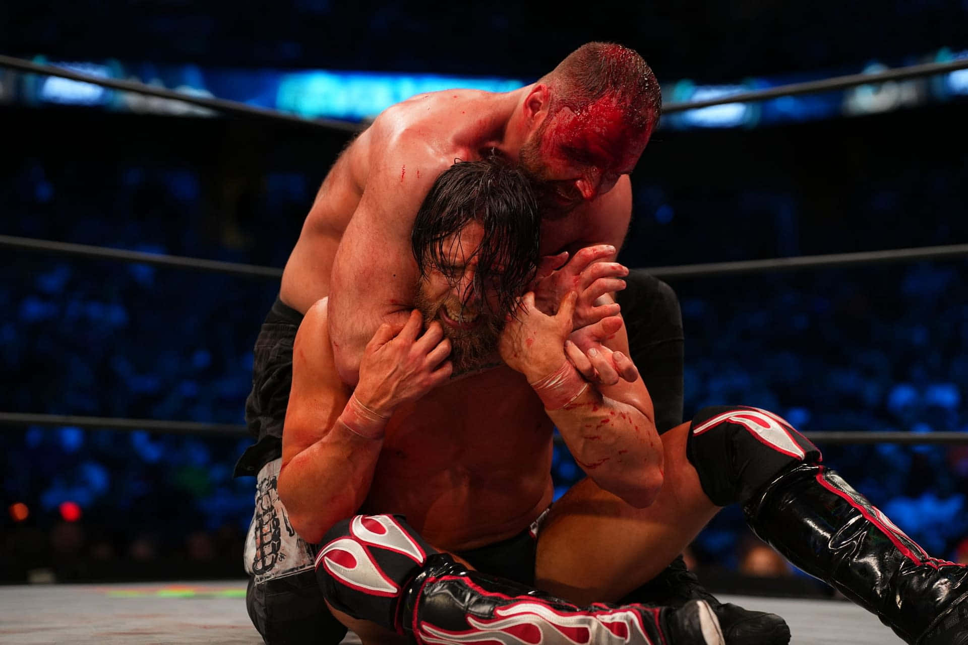 Jon Moxley, chokehold, ring, Full HD Desktop Wallpaper