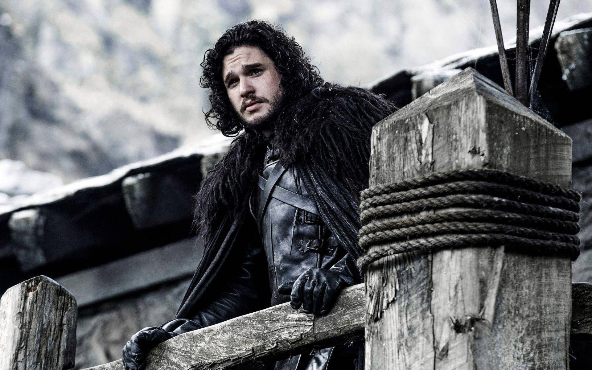 Jon Snow, Game Of Thrones, fur-lined black cloak, Full HD Desktop Wallpaper