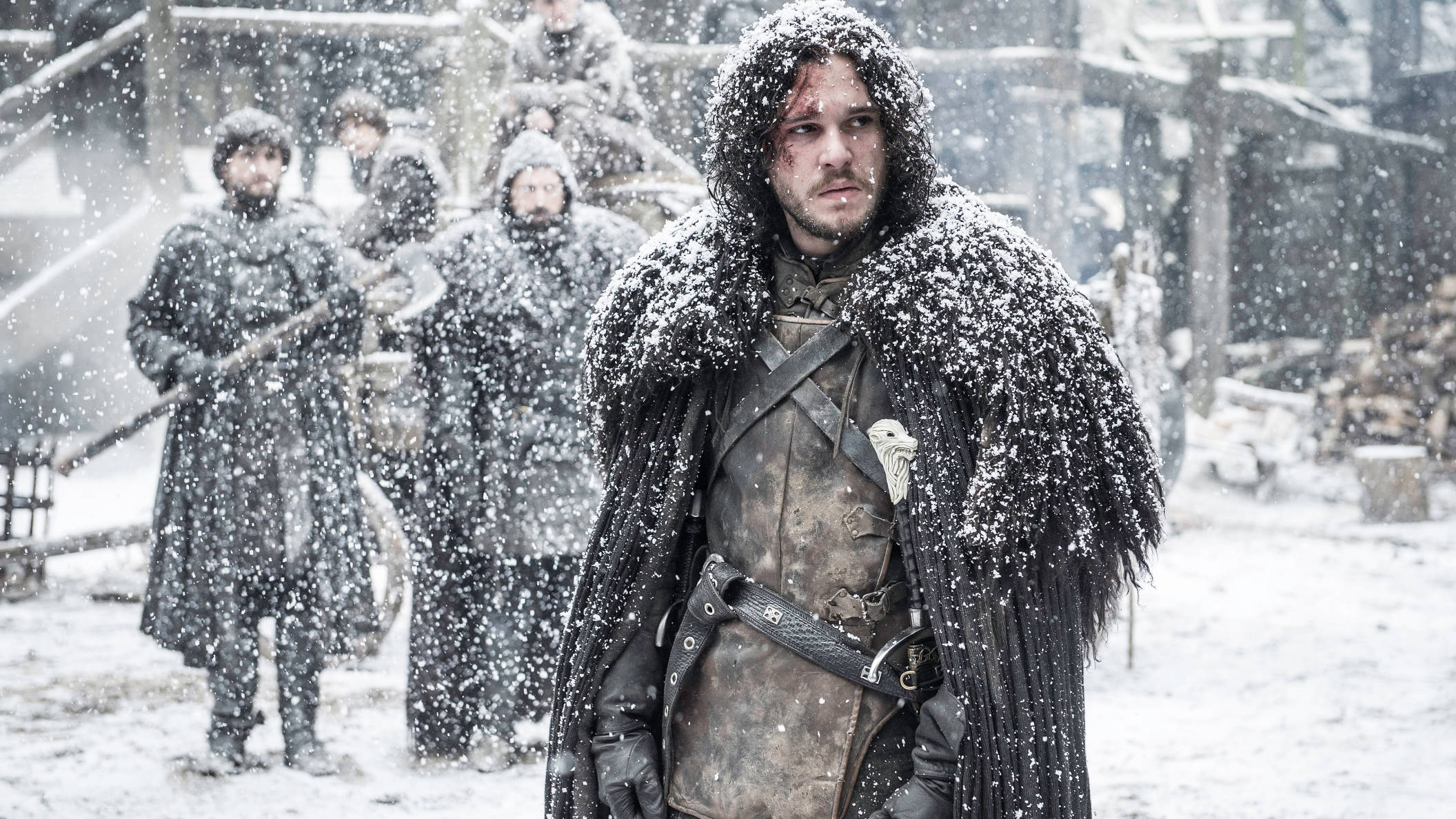 Jon Snow, Game Of Thrones, snow-covered warrior, Full HD Desktop Wallpaper