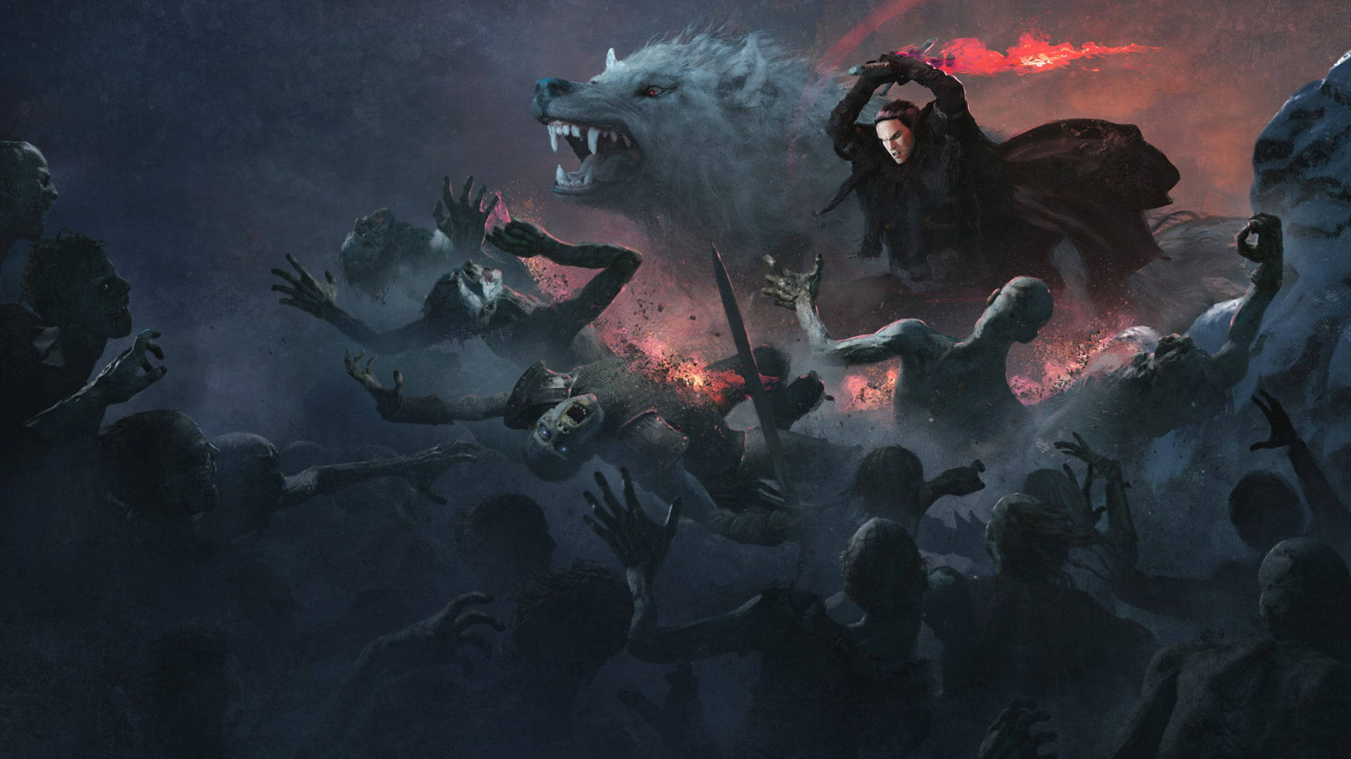 Jon Snow, Game of Thrones, giant white wolf, Full HD Desktop Wallpaper