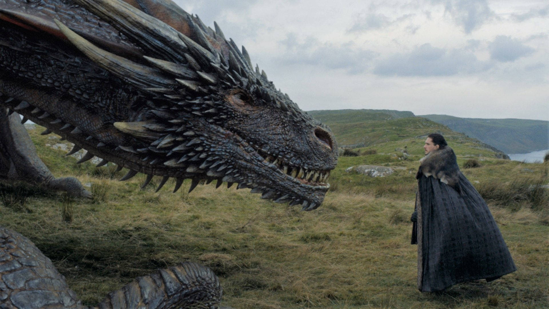 Jon Snow, Game Of Thrones, dragon, Full HD Desktop Wallpaper