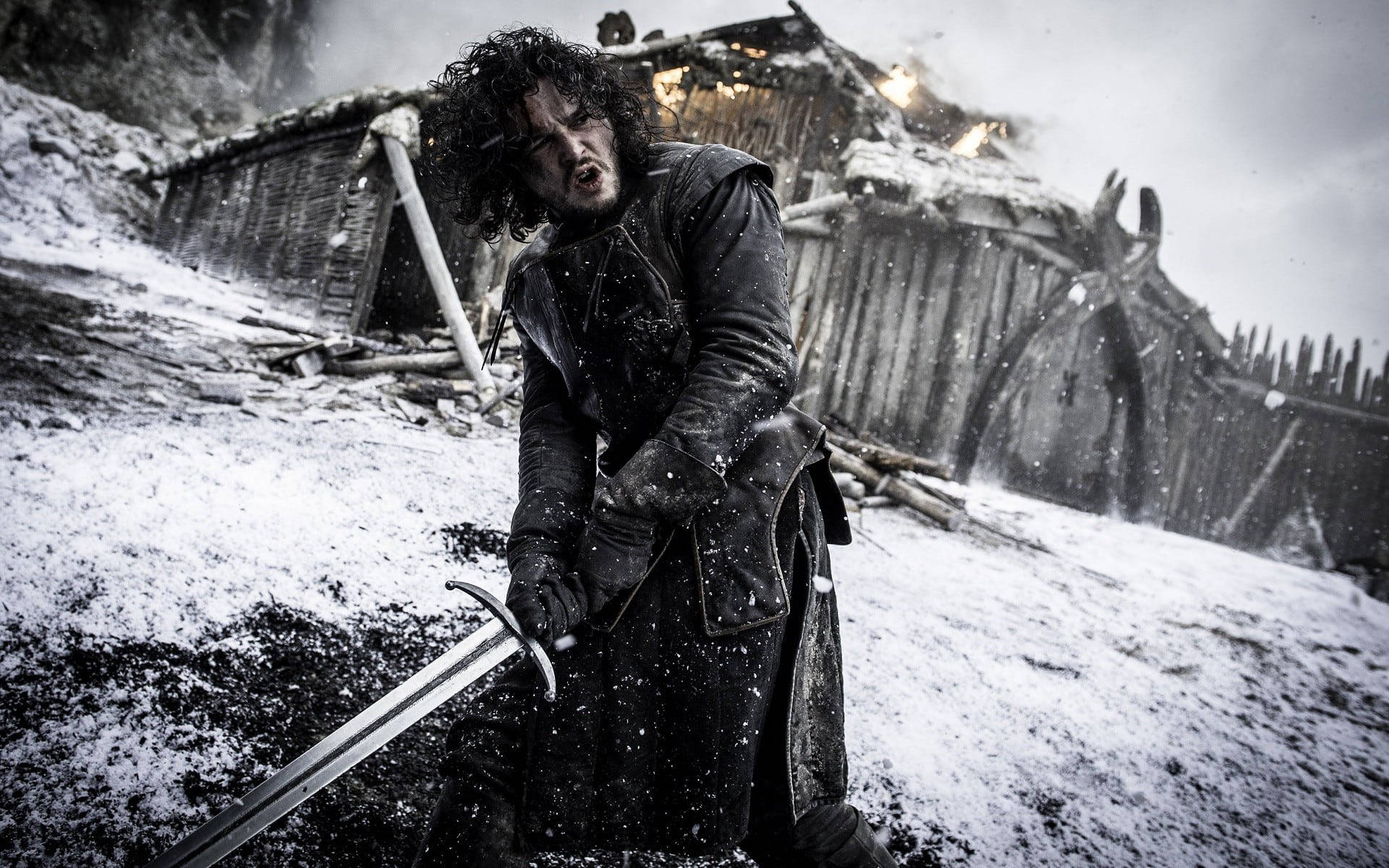 Jon Snow, Game Of Thrones, sword, Full HD Desktop Wallpaper
