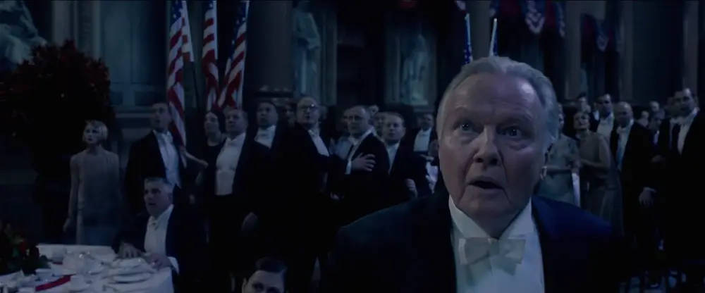 Jon Voight, tuxedo, American flags, SD Desktop Wallpaper