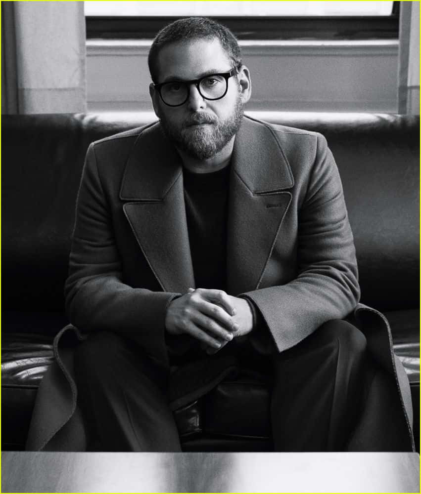 Jonah Hill, glasses, beard, SD Phone Wallpaper