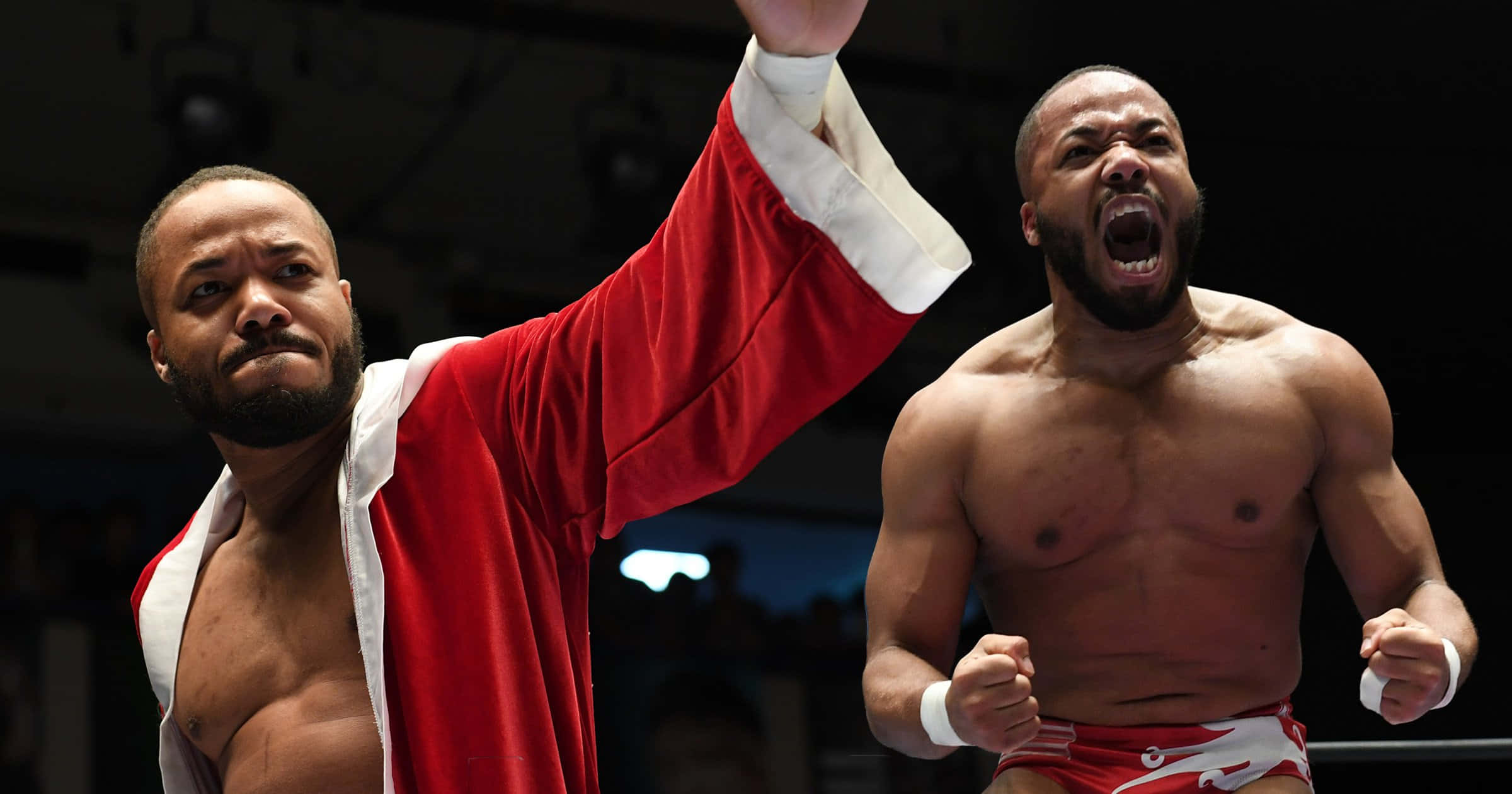 Jonathan Gresham, wrestler, red Santa suit, Full HD Desktop Wallpaper