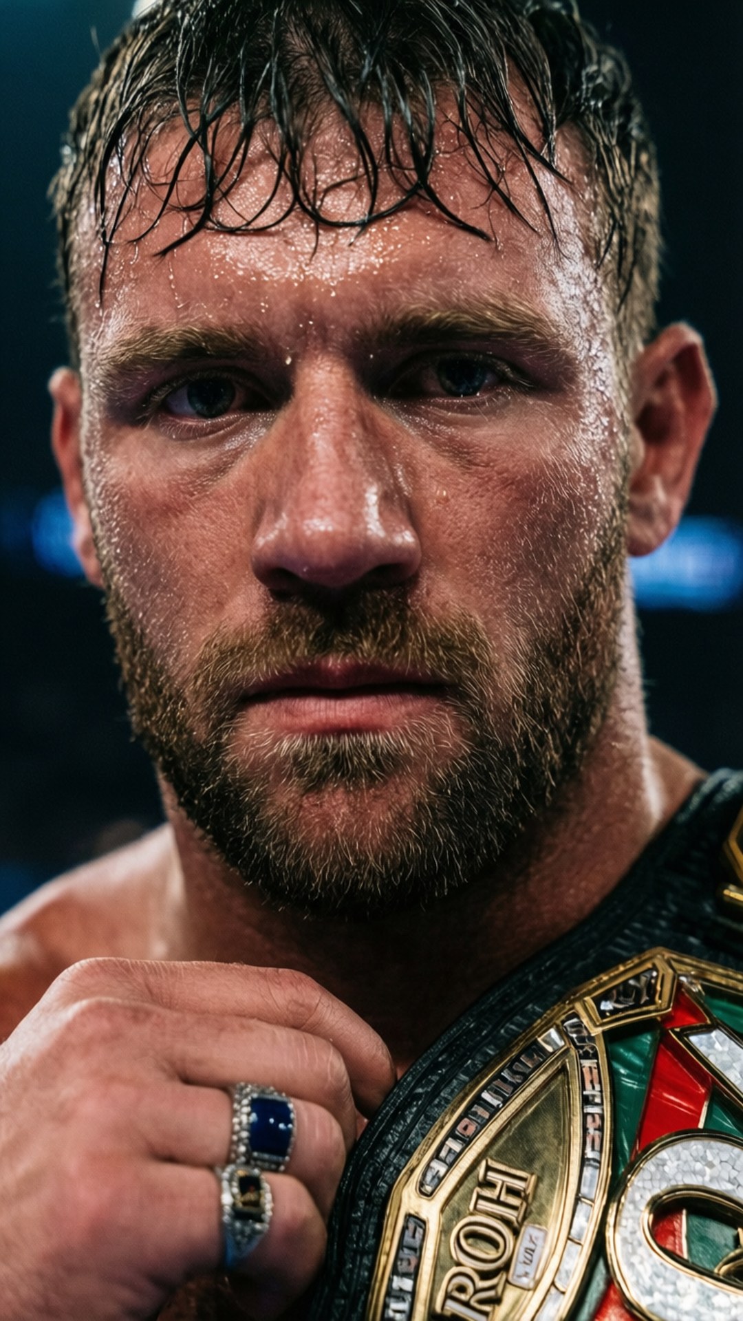 Jonathan Gresham, championship belt, ring, Full HD Phone Wallpaper
