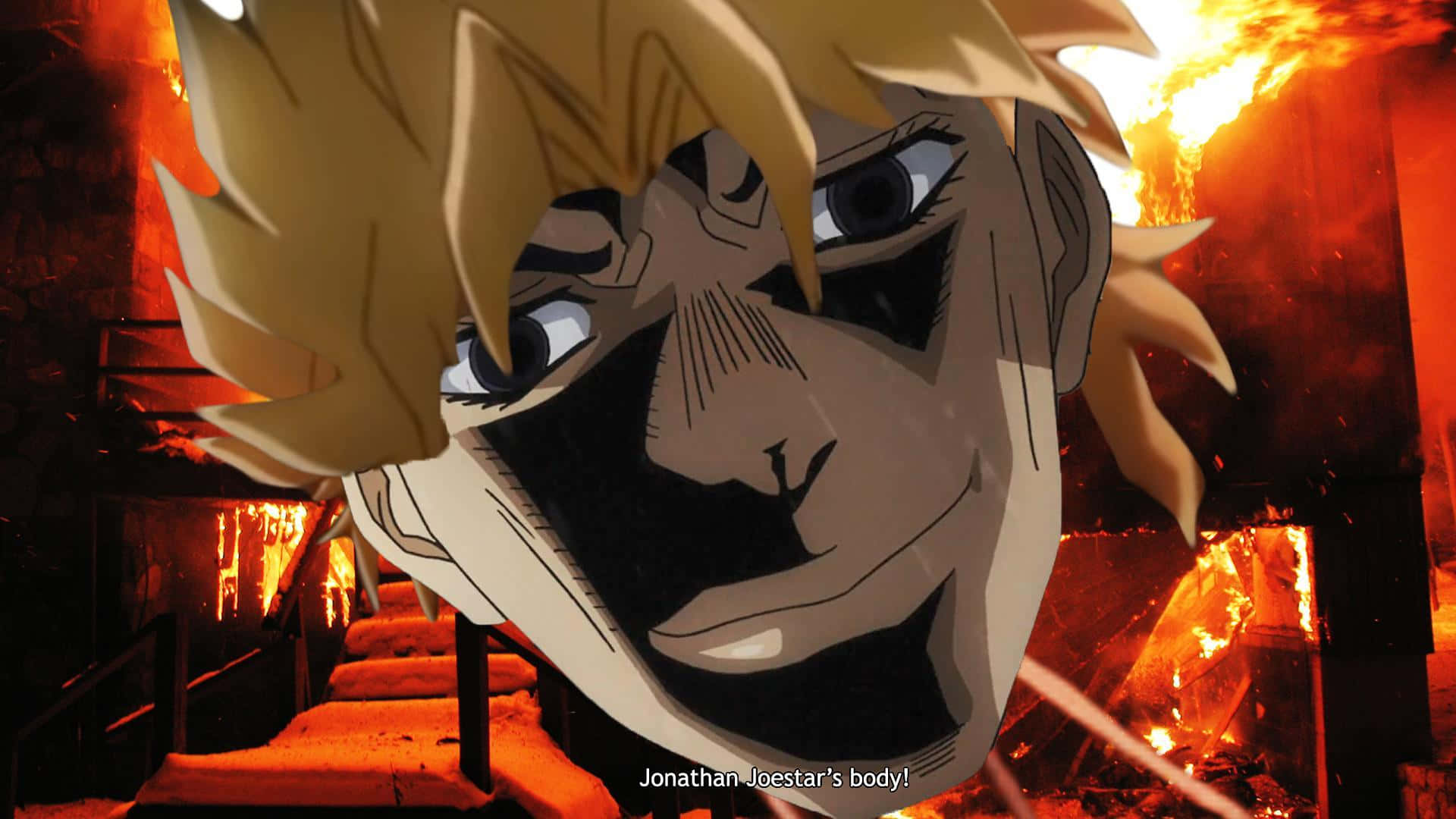 Jonathan Joestar, spiky blonde hair, intense eyes, Full HD Desktop Wallpaper