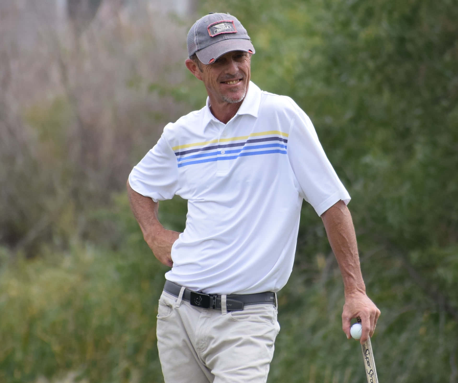 Jonathan Kaye, golf club, white polo, HD Desktop Wallpaper