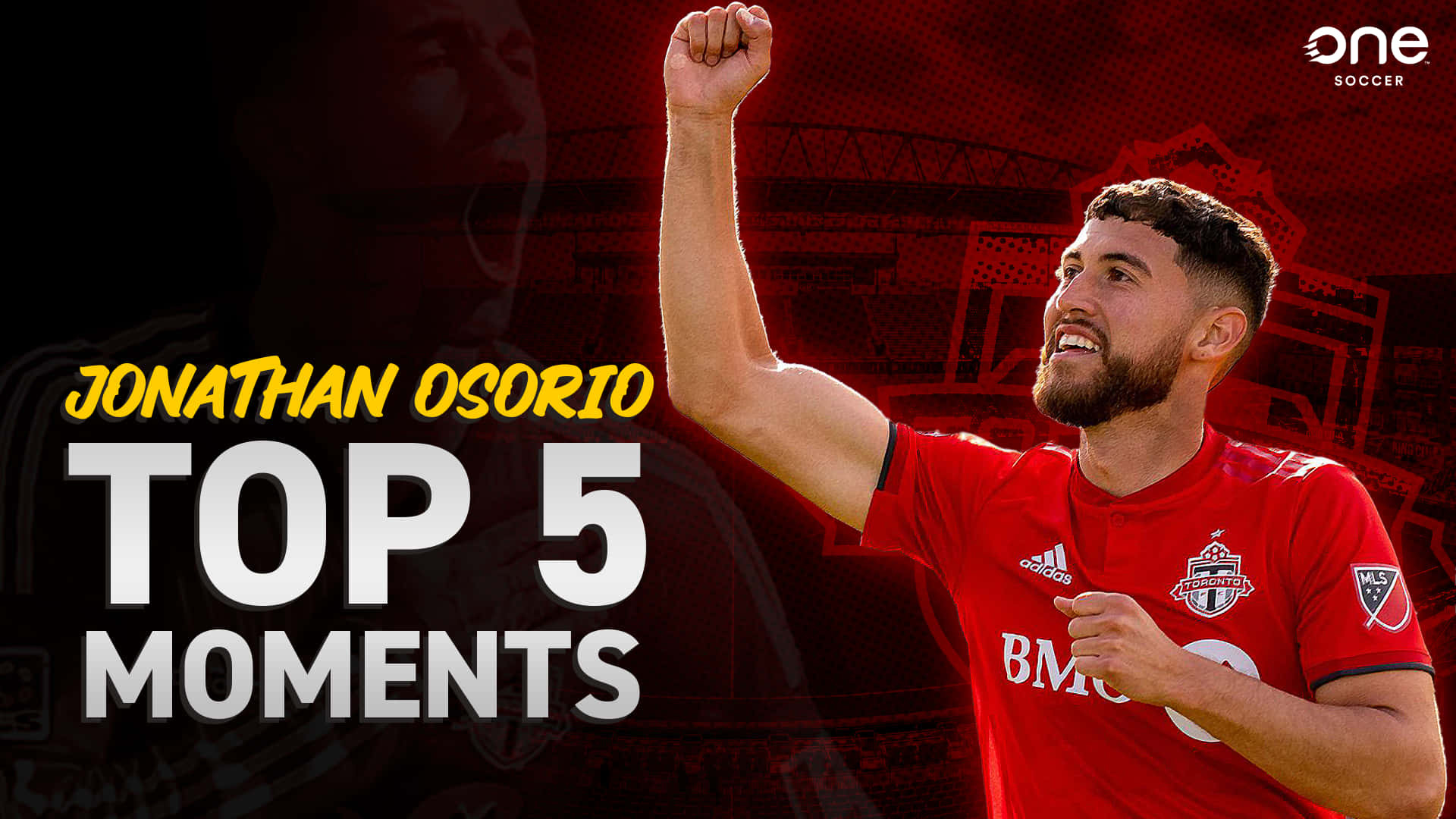 Jonathan Osorio, soccer midfielder, red jersey, Full HD Desktop Wallpaper