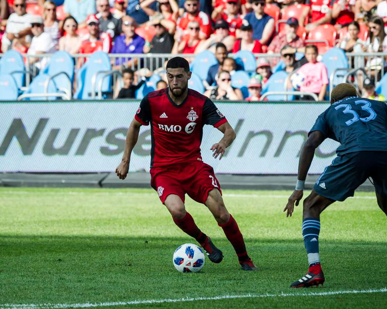 Jonathan Osorio, red, blue, HD Desktop Wallpaper