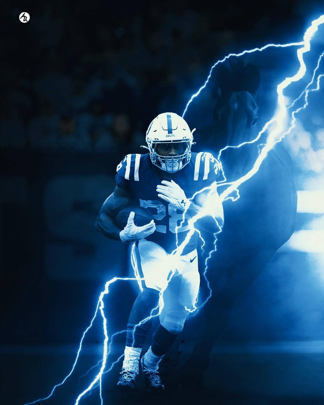 Jonathan Taylor, blue lightning, blue and white uniform, HD Phone Wallpaper